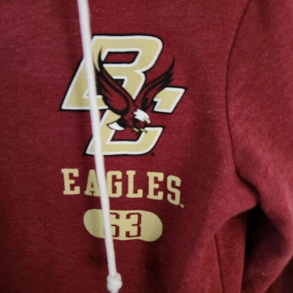 Boston College Under Armour Fitted Hoodie Elbow Patches Size M - Picture 3 of 5